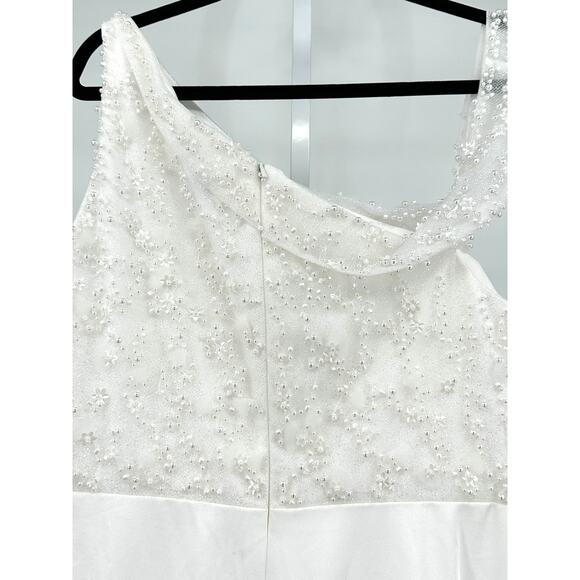 Mac Duggal [ 12 ]‎ Ivory Drop Shoulder Embellished Bodice Evening Gown  11264 - Picture 13 of 15